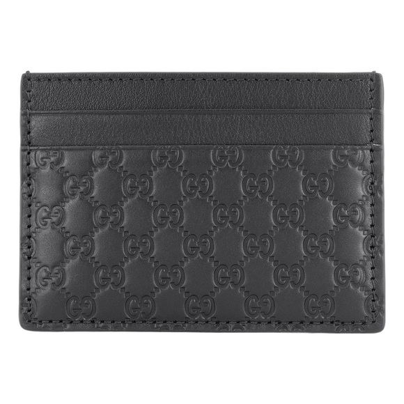 Gucci Embossed Black Card Holder